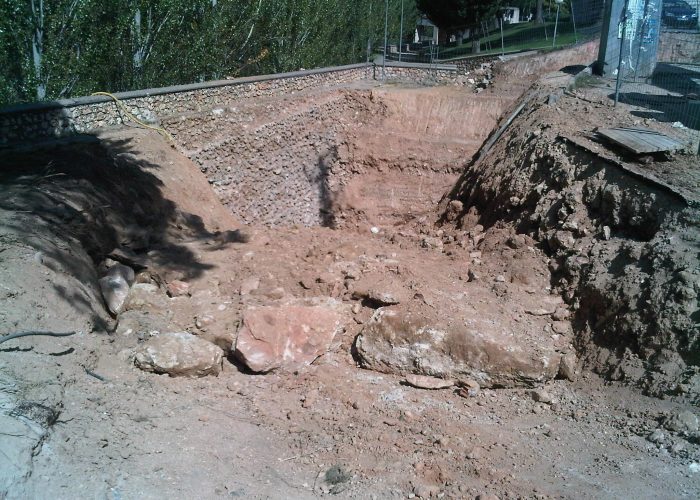 Excavación estación bombeo EDAR Trillo - Aguas de Castilla la Mancha