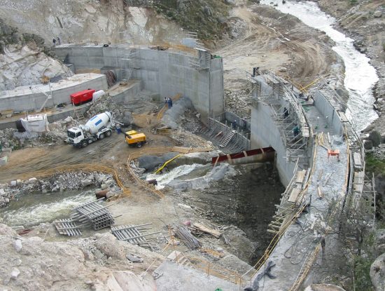 Hormigonado Presa Zorita de los Molinos - Aguas del D