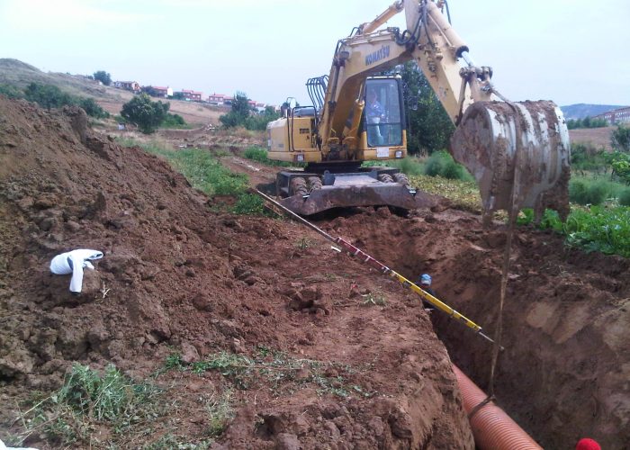 Zanja saneamiento EDAR Tórtola de Henares - Aguas de Castilla la Mancha - (Gu)